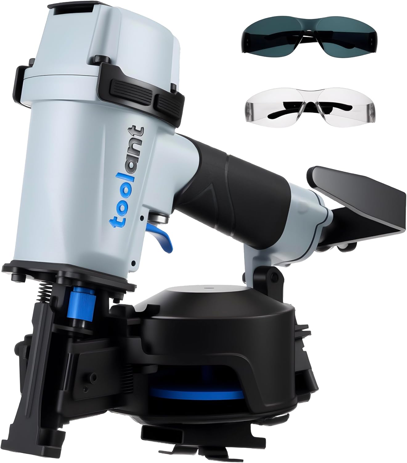 Roofing Nailer, Pneumatic Roofing Nail Gun for 3/4" to 1-3/4" Nails, 120 Coil Capacity, 70-120 PSI