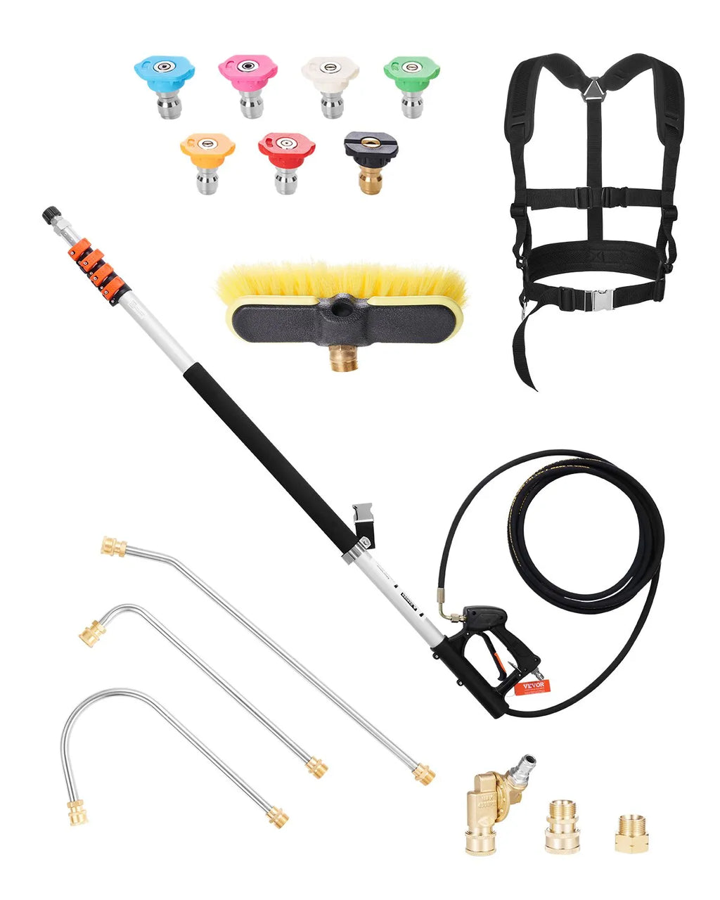 Pressure Washer Telescoping Wand, 24 ft, 4000 PSI