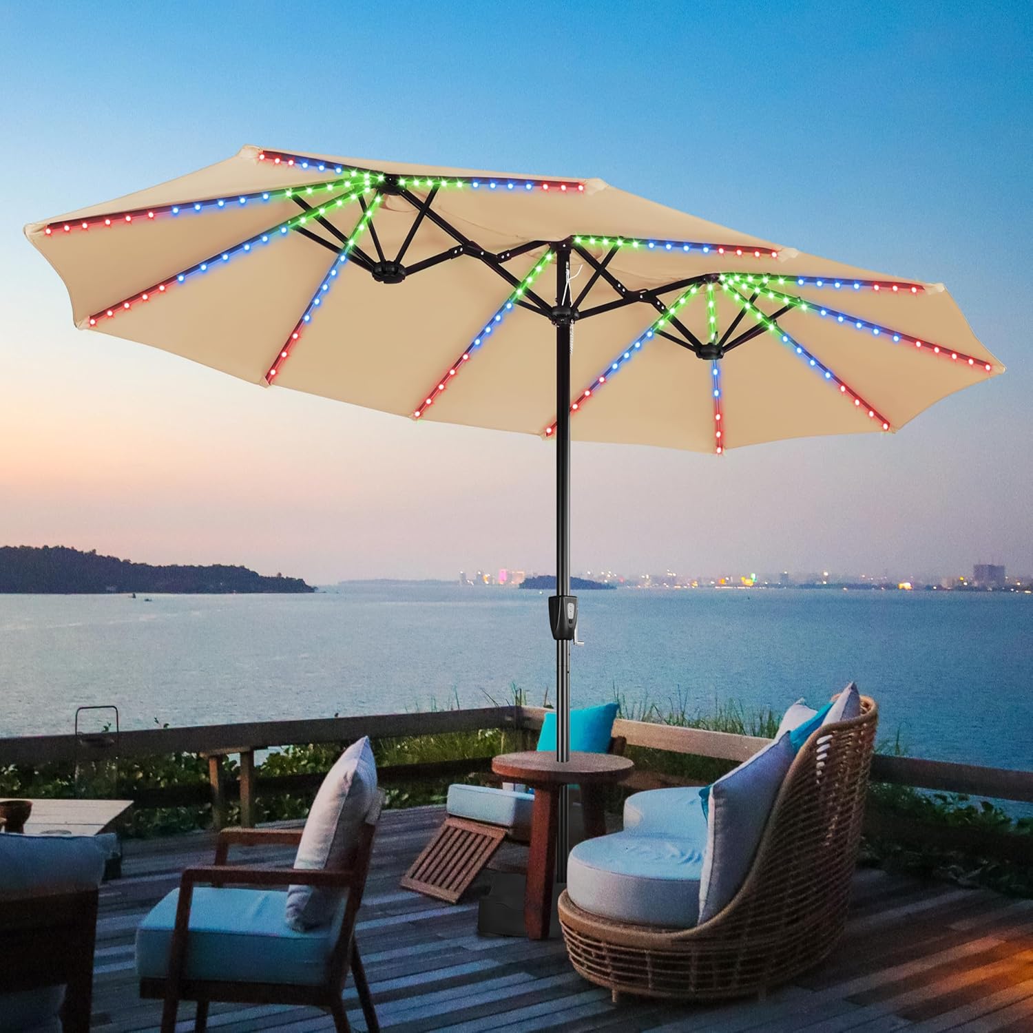 LED Solar Parasol™ (Base Included)