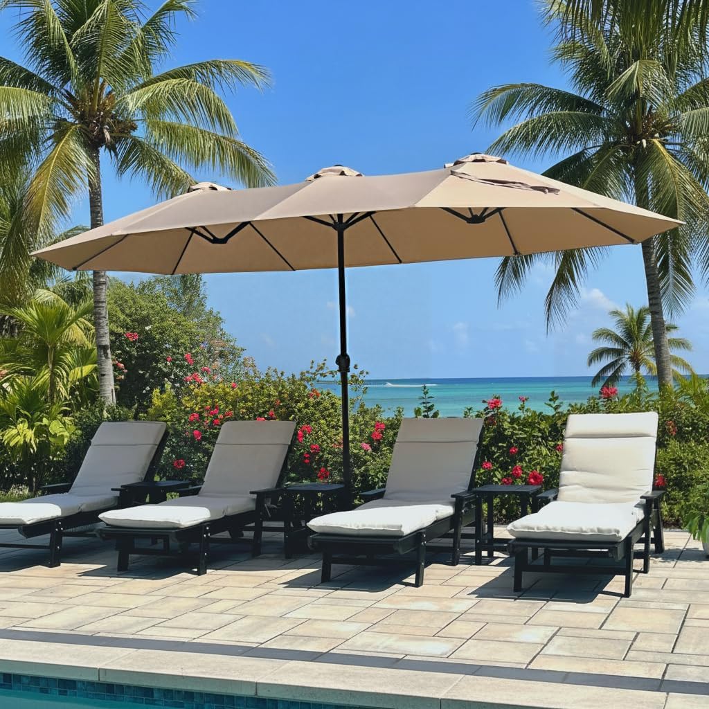 15ft Patio Umbrella with Base Included