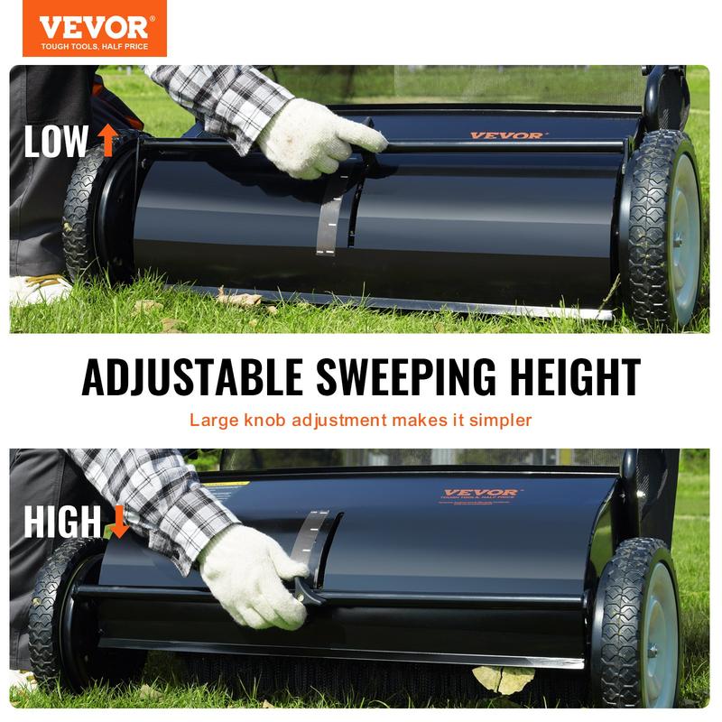 Push Lawn Sweeper | 26 inch (66 cm) Leaf & Grass Collector