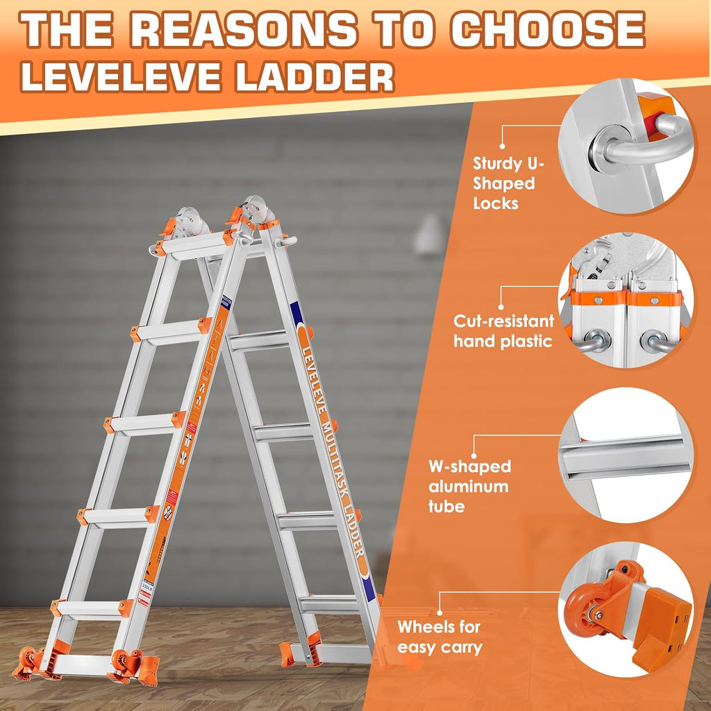 Multi Position 4-Step Ladder (330lbs Capacity)