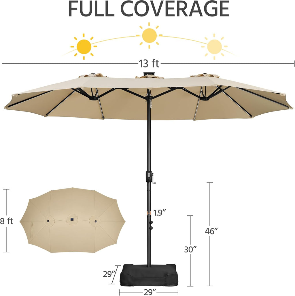 LED Solar Parasol™ (Base Included)