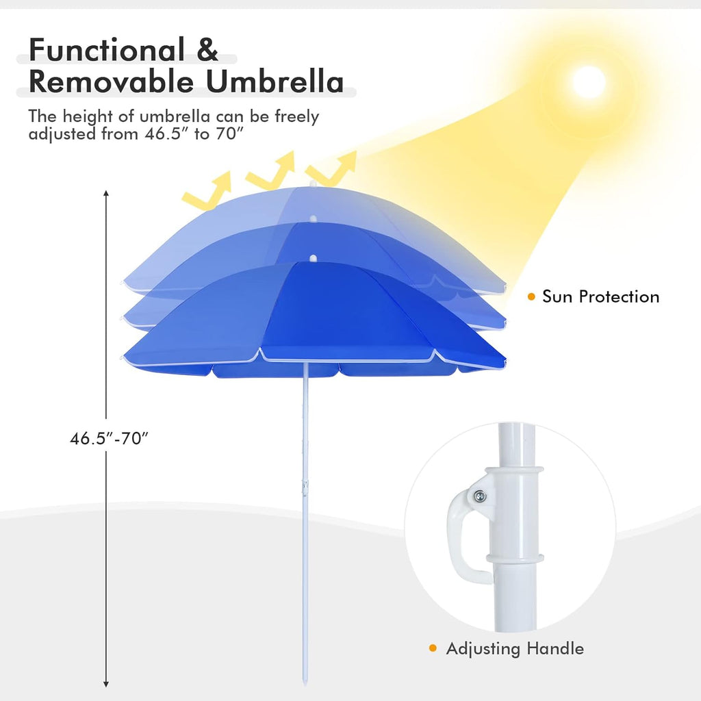 Double Picnic Chair with Umbrella & Cooler