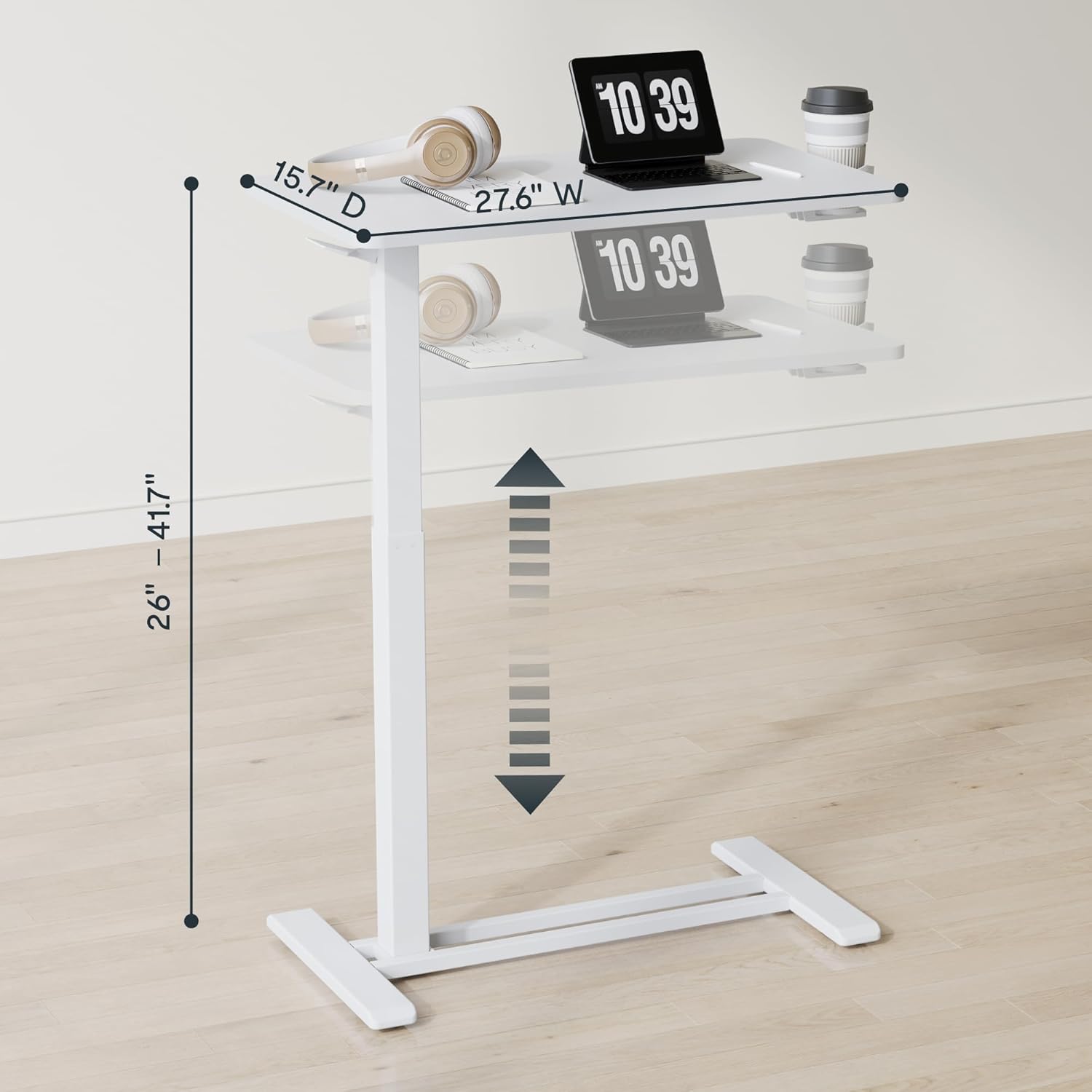 Mobile Adjustable Bedside Table
