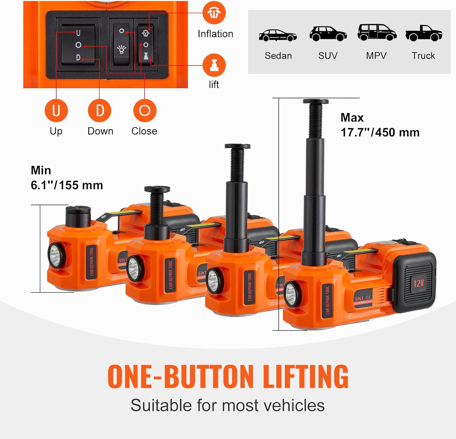 Electric Car Jack - 5 Ton/11023 LBS