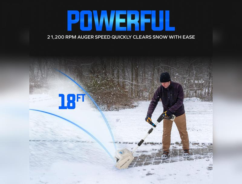 20-Volt Cordless Snow Shovel Kit | W/ 5.0-Ah Battery + Charger