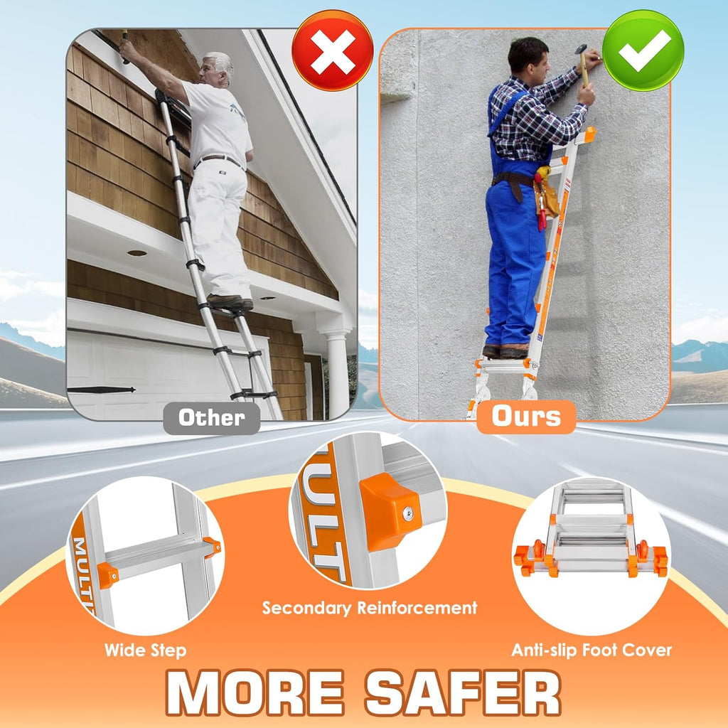 Multi Position 4-Step Ladder (330lbs Capacity)