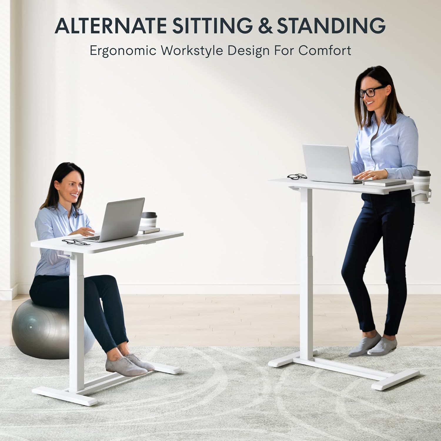 Mobile Adjustable Bedside Table