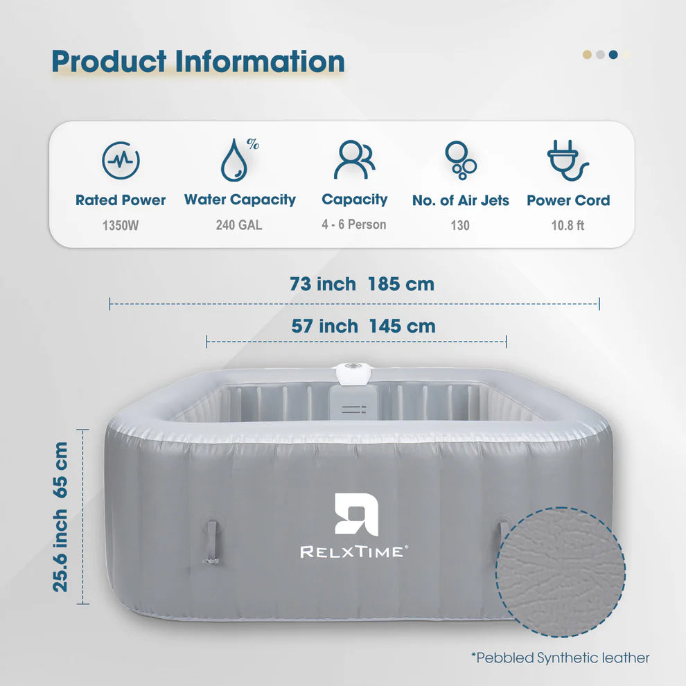 Square Inflatable Hot Tub