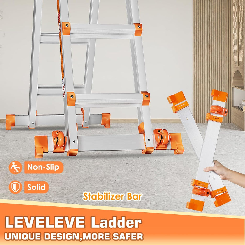 Multi Position 4-Step Ladder (330lbs Capacity)