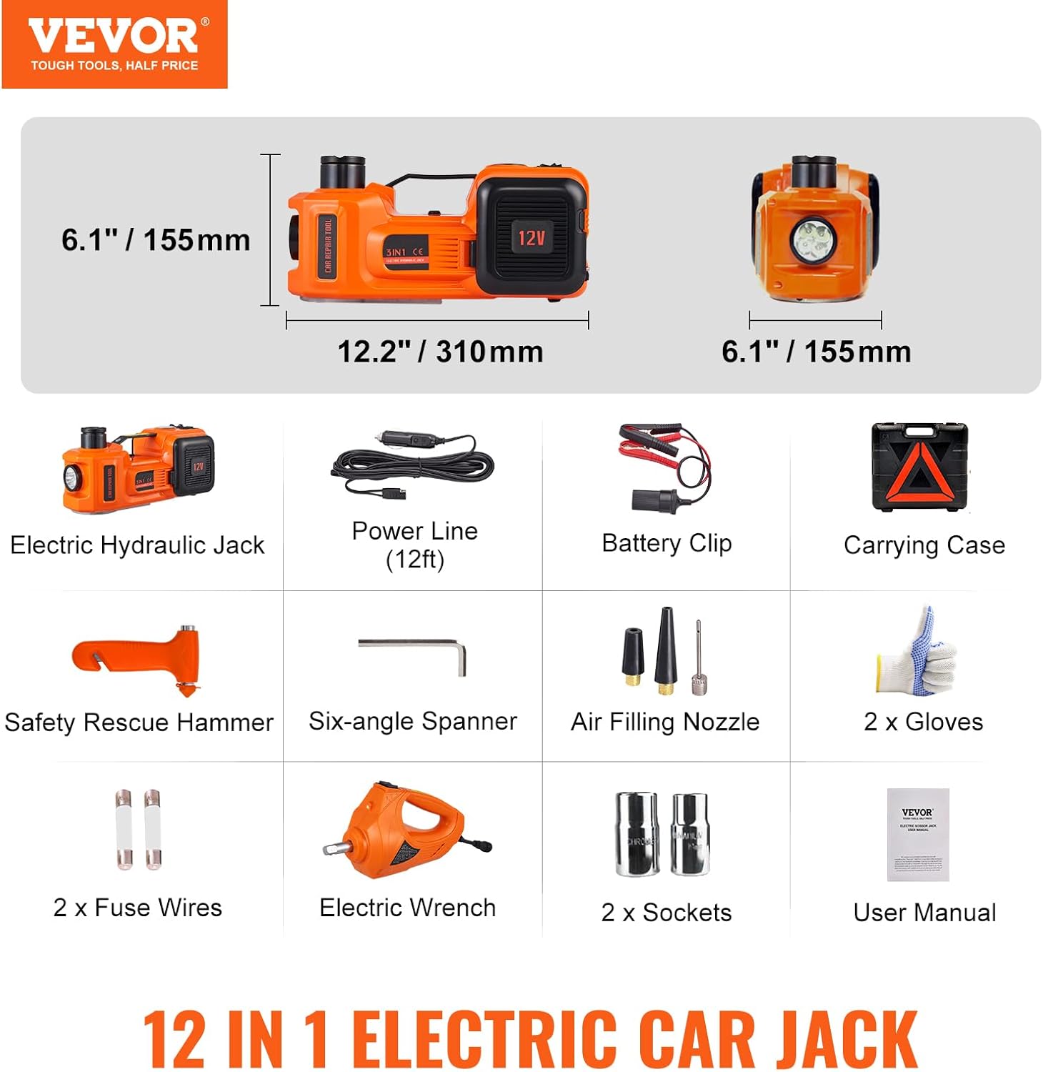 Electric Car Jack - 5 Ton/11023 LBS