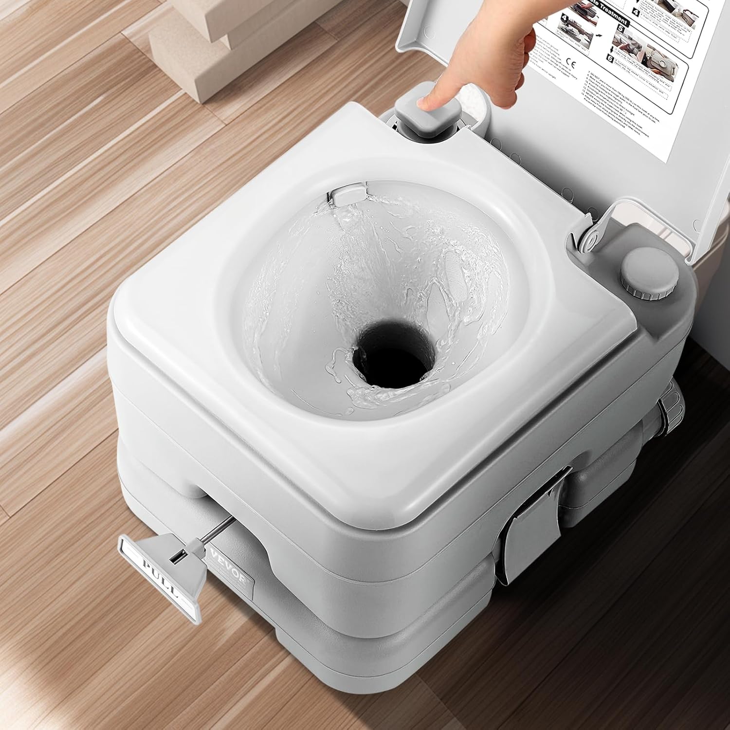 Portable Toilet for Camping (Supports up to 330lbs)